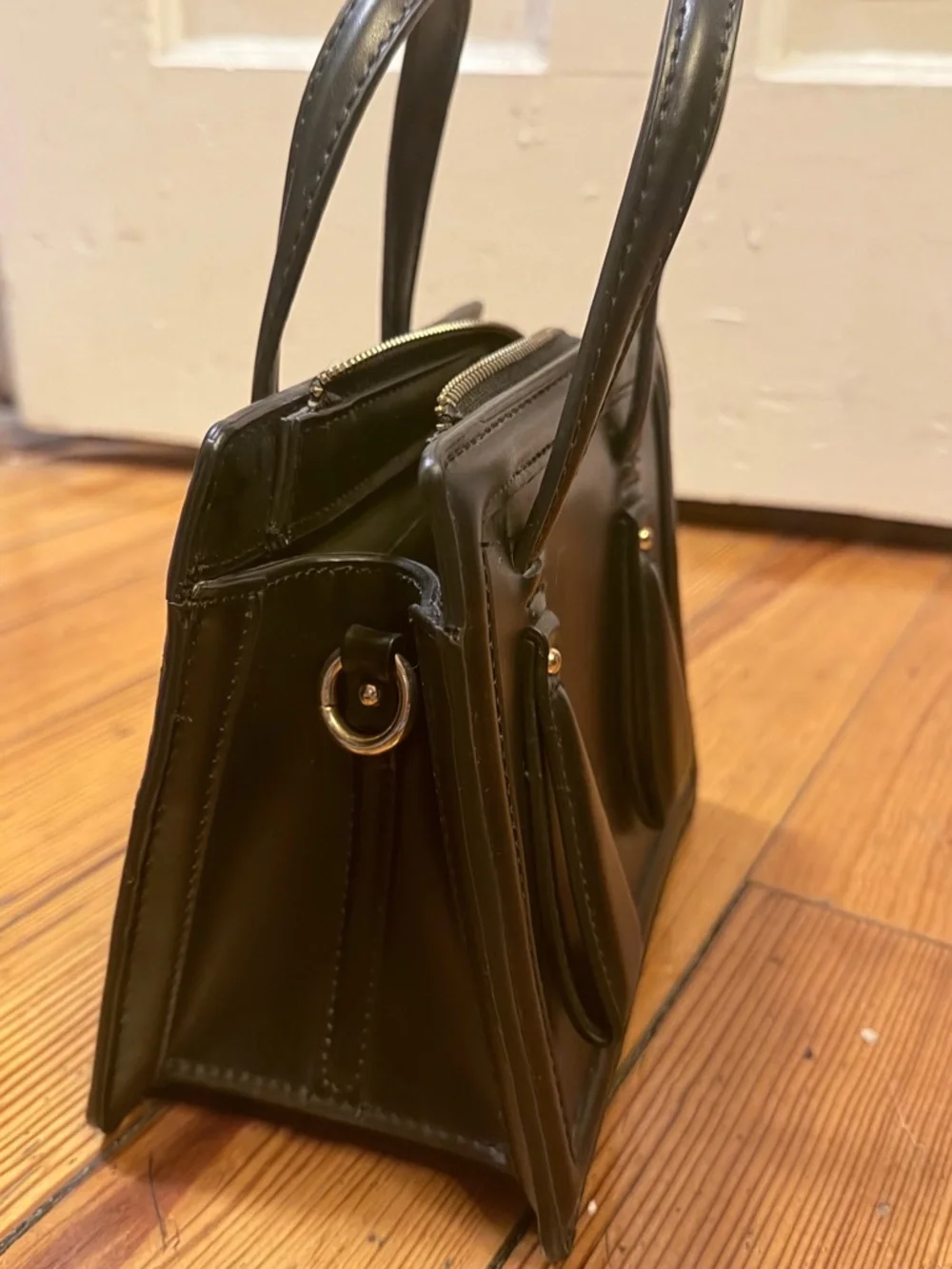 Zara Black Structured Mini Top-Handle Bag - Picture 5 of 6